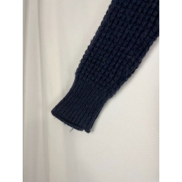 Aritzia Wilfred Free Cardigan Womens Wool-Alpaca-Blend Blue Shaker Knit - Picture 4 of 14